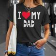 I Love My Dad シャツ I Heart Dad Love Dad Tシャツ 彼女への贈り物