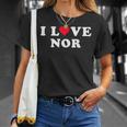 I Love Nor Match Girlfriend & Boyfriend Nor Name Tシャツ 彼女への贈り物