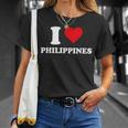 I Love Philippines Coeur Cadeau Philippin Philippine T-Shirt Cadeaux pour elle
