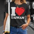 I Love Taiwan 台北国旗 ハートトラベル 台湾製品 Tシャツ 彼女への贈り物