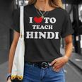 I Love To Teach ヒンディー語、ヒンディー教師 Tシャツ 彼女への贈り物