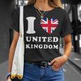 I Love United Kingdom ハートフラッグ イギリス Uk グレートブリテン Tシャツ 彼女への贈り物