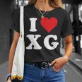 I Love Xg Initials I Heart XG First Last Name X G Tシャツ 彼女への贈り物