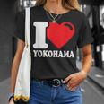 I Love 横浜市 日本文化 美しい日本 横浜大好き Tシャツ 彼女への贈り物