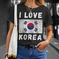 I Love 韓国 韓国 家族 旅行 お土産 Tシャツ 彼女への贈り物