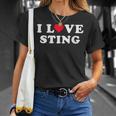 I Loveting Coincidencia Novia & Novioting Nombre Cuello Camiseta unisex Regalos para ella