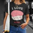 I Loveushi I Loveushi Japan Food 巻にぎり魚 Tシャツ 彼女への贈り物