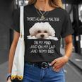 Maltese Dog Is On My Mind 面白い子犬オーナーデザイン Tシャツ 彼女への贈り物