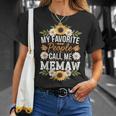 Meemaw ひまわり 好きな人 Call Me Meemaw Tシャツ 彼女への贈り物