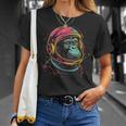 Mono Chimpancé Astronauta Diseño De Neón De Chimpancé Espacial Camiseta unisex Regalos para ella