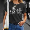 Motocross Dirt Bike Dad With Three Children Motorcycle Father's Day T-Shirt Gifts for Her