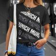Munich Patrón De Camuflaje Gris Camiseta unisex Regalos para ella
