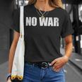 No War Peace No War No WarNo War Tシャツ 彼女への贈り物