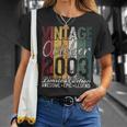 Octubre 2003 19 Cumpleaños Regalo 19 Añosintage Retro Camiseta unisex Regalos para ella