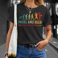 Padel Y Cerveza Evolución Divertida Para Amantes Del Pádel Camiseta unisex Regalos para ella