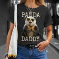 Panda Daddy Papà Pandas Festa Del Papà Dolce Panda Papà Maglietta Regalos para ella