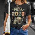 Papa 2025 年生 新しいパパ 若いパパ 初めてのパパ Tシャツ 彼女への贈り物
