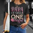 Papa Of Miss Onederful Girls 1歳の誕生日 マッチングファミリー Tシャツ 彼女への贈り物