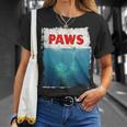 Paws 猫 子猫 ニャーパロディー おもしろ猫好き Tシャツ 彼女への贈り物