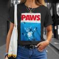 Paws 猫とネズミ トップス かわいい 面白い猫好きのパロディトップ Tシャツ 彼女への贈り物