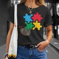 Perezoso Colgante Puzzle Lindo Autismo Concientización Hombres Es Niños Camiseta unisex Regalos para ella