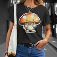 Personnage Champignon Drôle Doigt D'honneur Joyeux Anniversaire Gourmand T-Shirt Cadeaux pour elle