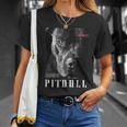 Pitbull 野生の犬テリアの肖像画 ブルドッグ 犬の飼い主 ピットブル Tシャツ 彼女への贈り物