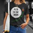 Pltr トゥザムーン株式ティッカー Wsb 面白いミーム Tシャツ 彼女への贈り物