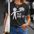 Plz Use Itarcatic Use Your Brain Cynicalays Tシャツ 彼女への贈り物