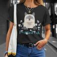 Pointed Cat 猫 ネコ シャム猫 ヒマラヤン トンキニーズ 花 レトロ ガーリー メンズ レディース キッズ Tシャツ 彼女への贈り物