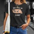 Pregnancy Mom Mother See You In June T-Shirt Gifts for Her