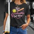 Proud Softball Grandma Cute Granddaughter Support T-Shirt Gifts for Her