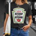 I Put Ketchup On My Ketchup トマトマスタード ハロウィンチーム 長袖tシャツ Tシャツ 彼女への贈り物