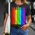 Rainbow レインボー《虹 カラー》【デザインアート】文字 7色 カラフル Tシャツ 彼女への贈り物