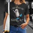 Really Like Blue Feet Boobies アオアシカツオドリのユーモア Tシャツ 彼女への贈り物