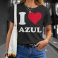 Red Heart I Love Azul Tシャツ 彼女への贈り物