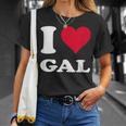 Red Heart I Love Gal Tシャツ 彼女への贈り物