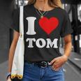 Red Heart I Love Tom Tシャツ 彼女への贈り物