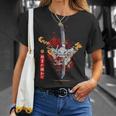 Redpider Lily And Japanese Anime Retro Oniamurai Mask Tシャツ 彼女への贈り物