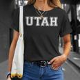 Regalo Deportivo De Utah Estilo Universitario Camiseta unisex Regalos para ella