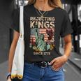 Rejecting Kings Since 1776 Flag Protest Save Democracy T-Shirt Gifts for Her