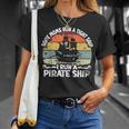 Retro Some Moms Run A Tight Ship Pirate Mama Mother Sunset T-Shirt Gifts for Her