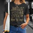 Ride To Live アンティーク風ビンテージレトロアメリカンバイク Tシャツ 彼女への贈り物