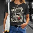 Rock N Roll Never Dies 愛犬家シュナウザー Tシャツ 彼女への贈り物