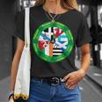 Rueda De Banderas De Las Naciones Celtas Diseño De Círculo De Patrimonio Cultural Camiseta unisex Regalos para ella