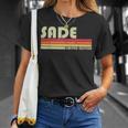 Sade 名前入り レトロヴィンテージ 80年代 90年代 誕生日 Tシャツ 彼女への贈り物