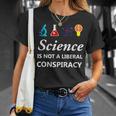 Science Is Not A Liberal Conspiracy リベラルシャツ Tシャツ 彼女への贈り物