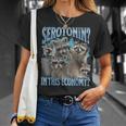 Serotonin In This Economy Raccoon Meme Bootleg Graphic T-Shirt Gifts for Her
