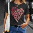 Seventies Heart Wish You Were Here Missing You Tシャツ 彼女への贈り物