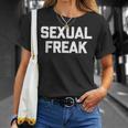 Sexual Freak 面白い言い回し皮肉なかわいいセクシーなクールなセックス Tシャツ 彼女への贈り物